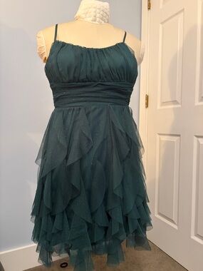 Eclipse Green Party Dress with Sparkle
